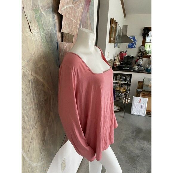 Asos Pink Square Neck Blouse Top Size 18 Long Sleeve - Picture 4 of 10
